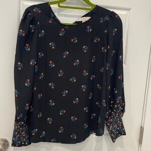 Loft flower long sleeve blouse